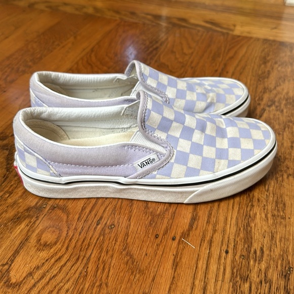 Lavender and White checkered print vans - Picture 3 of 6